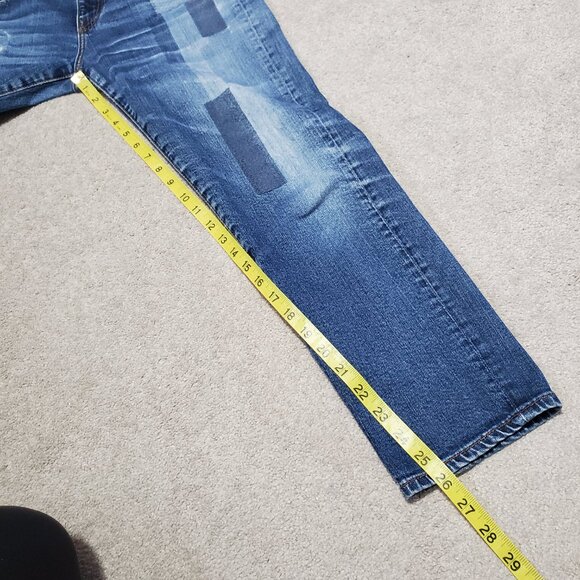 AG ADRIANO GOLDSCHMIED Ex-Boyfriend Slouchy Slim Patchwork Jeans Women's 27 x 26 - Picture 14 of 15